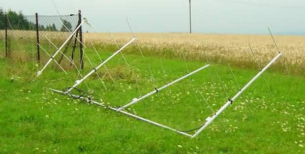 Anténní systém 4 × 5Y po pádu